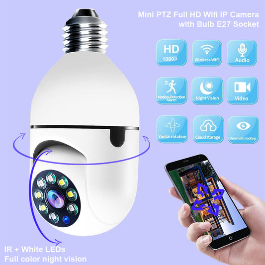 Wireless WIFI Light Bulb Security-Camera