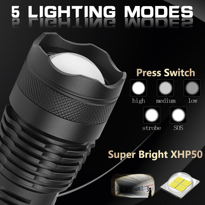 Super Bright LED Flashlight USB