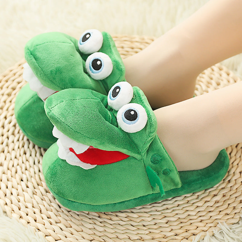 Comfy Crocodile Plush Slippers