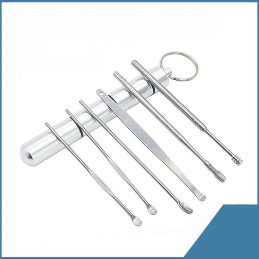 6 Piece Stainless Steel Ear Cleaning Kit